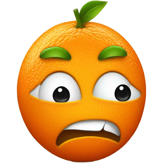 Kissy face orange emoji