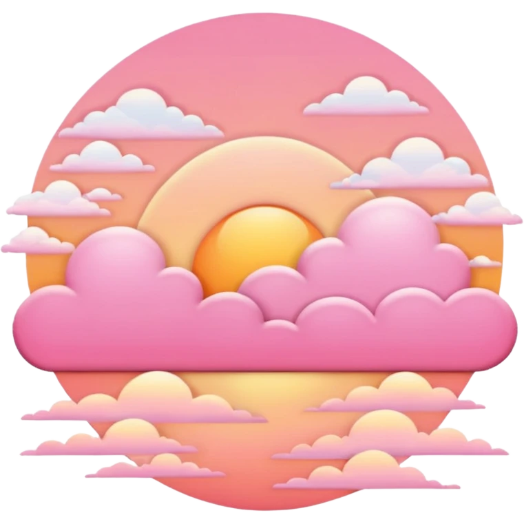 Cute pink summer sunset emoji