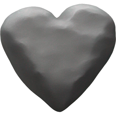 Create a heart shaped rock. Demonstrating a person whose heart is a rock and doesn’t feel anything emoji