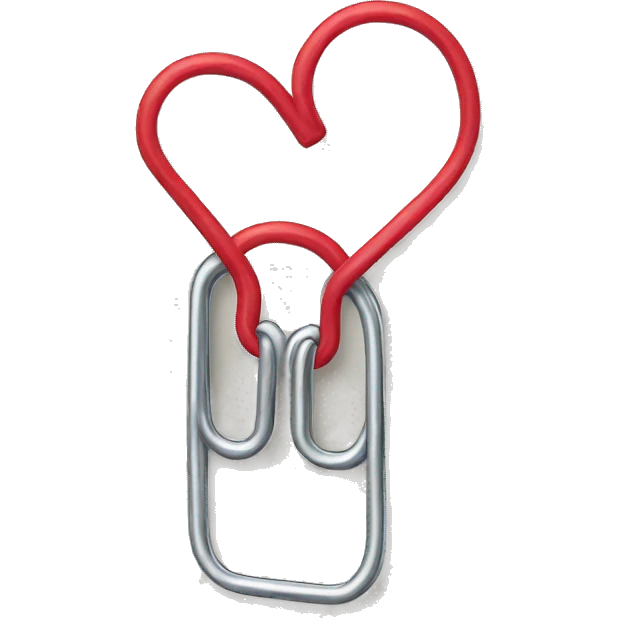 paper clip heart  emoji