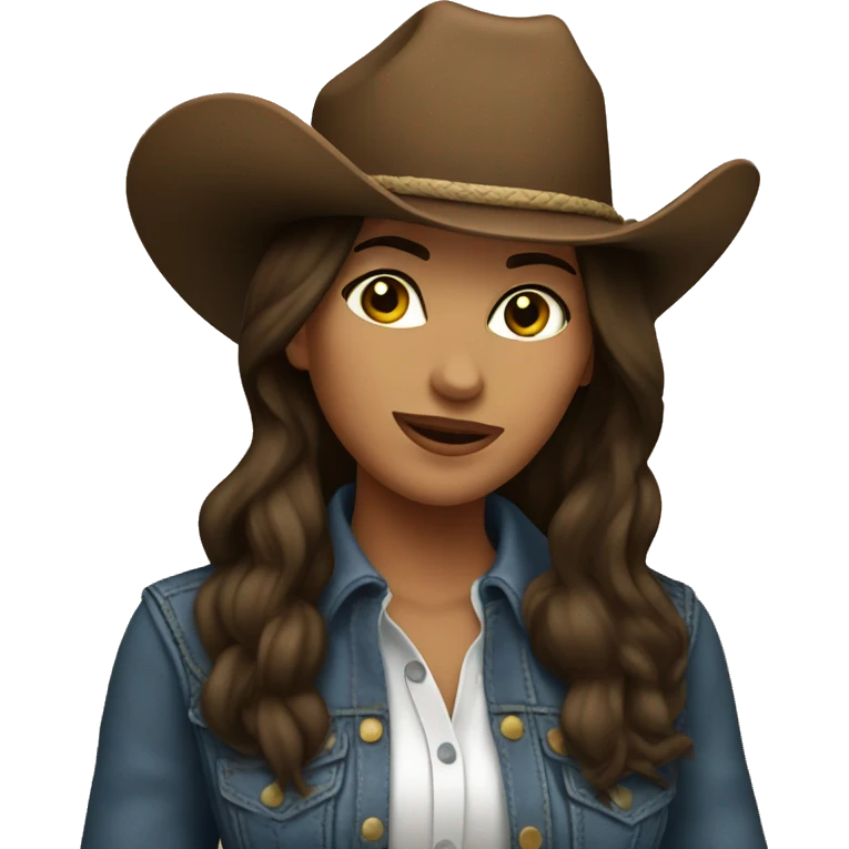 cowgirl brunette  emoji