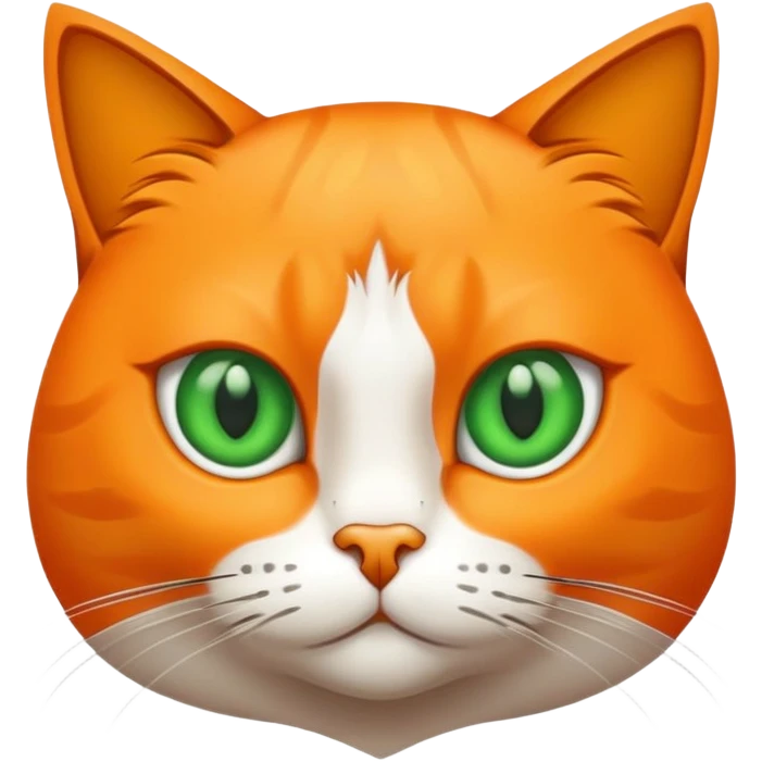 Gato naranja cuerpo completo ojos verdes  emoji