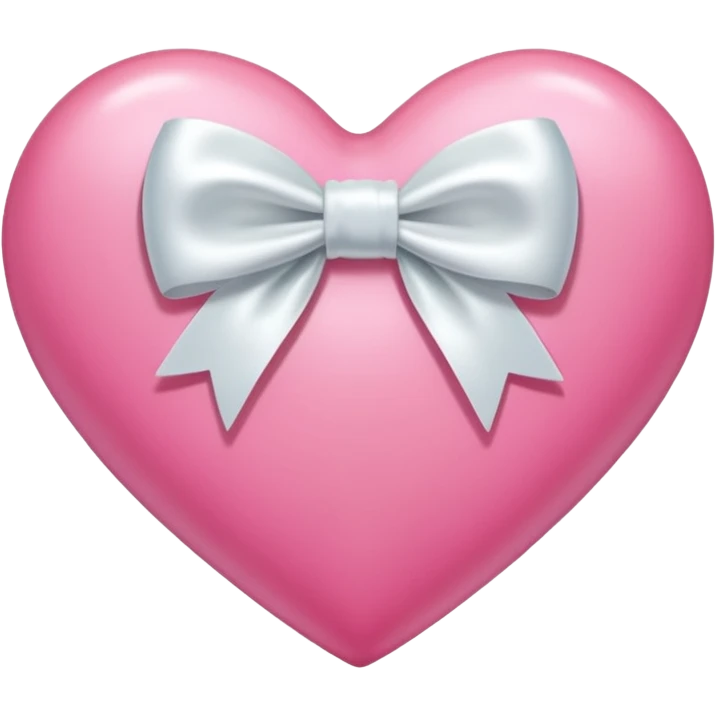 A pink heart with bow emoji