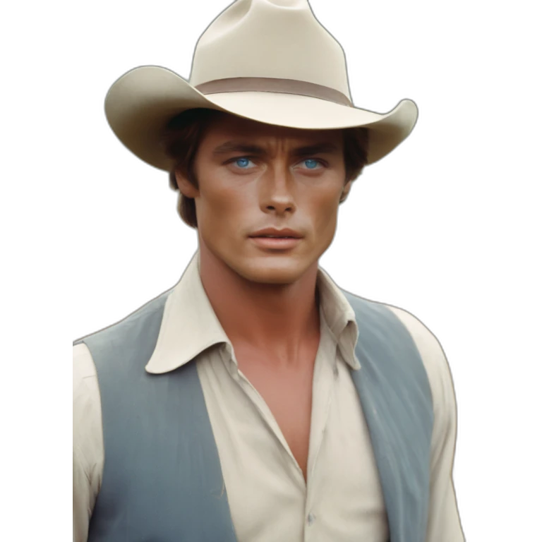Alain Delon young farmer blue eyes short red hair emoji