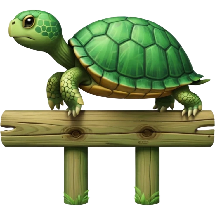Turtle on a fence post emoji