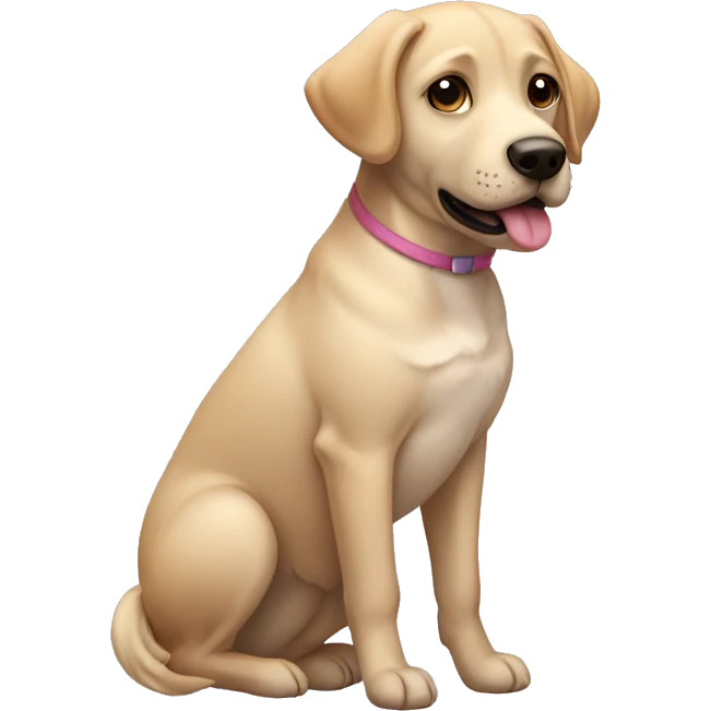 Dog Labrador girl with bun emoji