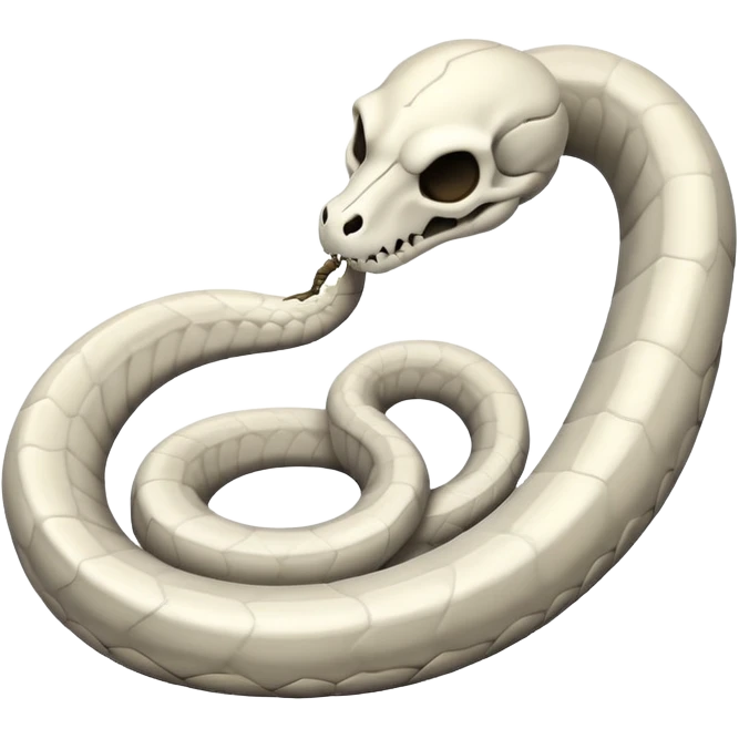 skeleton snake emoji