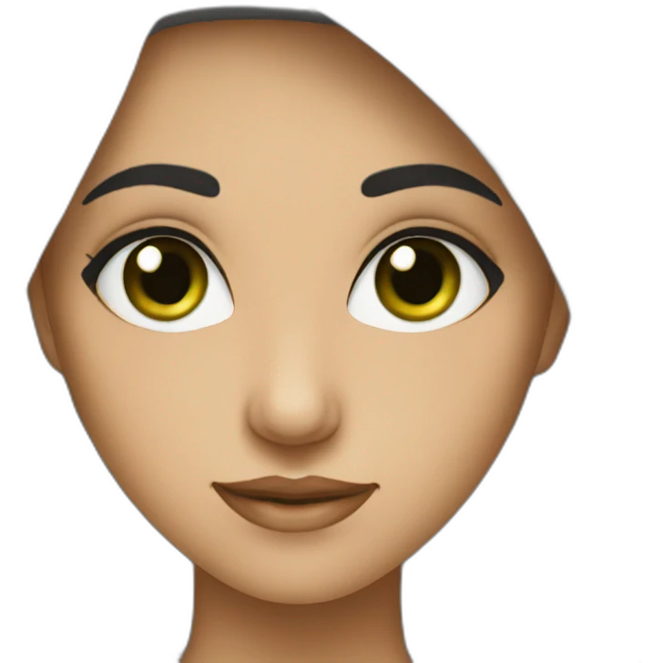 Arabic girl with green eyes and dark hair emoji