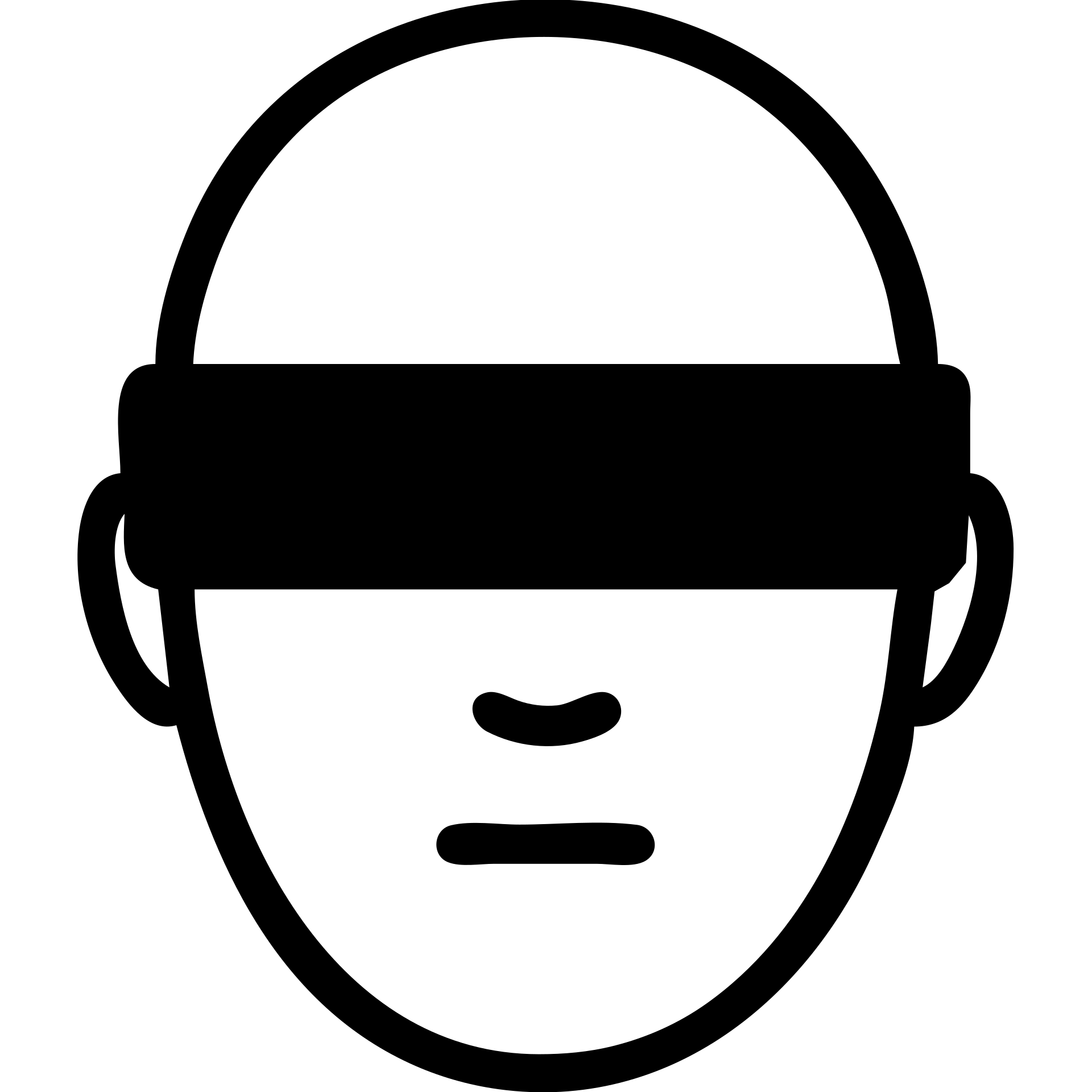 simple line-drawn face, eyes obscured by a thick black rectangle, minimal style, clean and minimal lines emoji