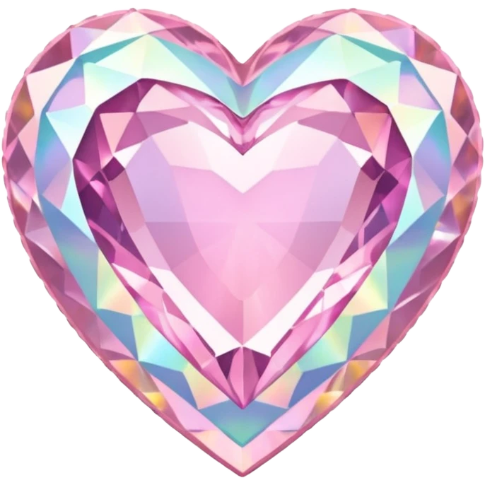 pastel heart with a pastel gem border emoji