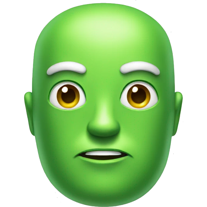 Green android emoji