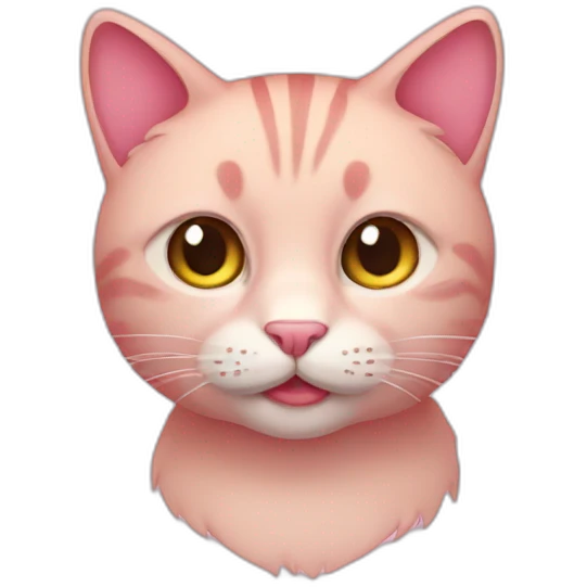 cat pink emoji