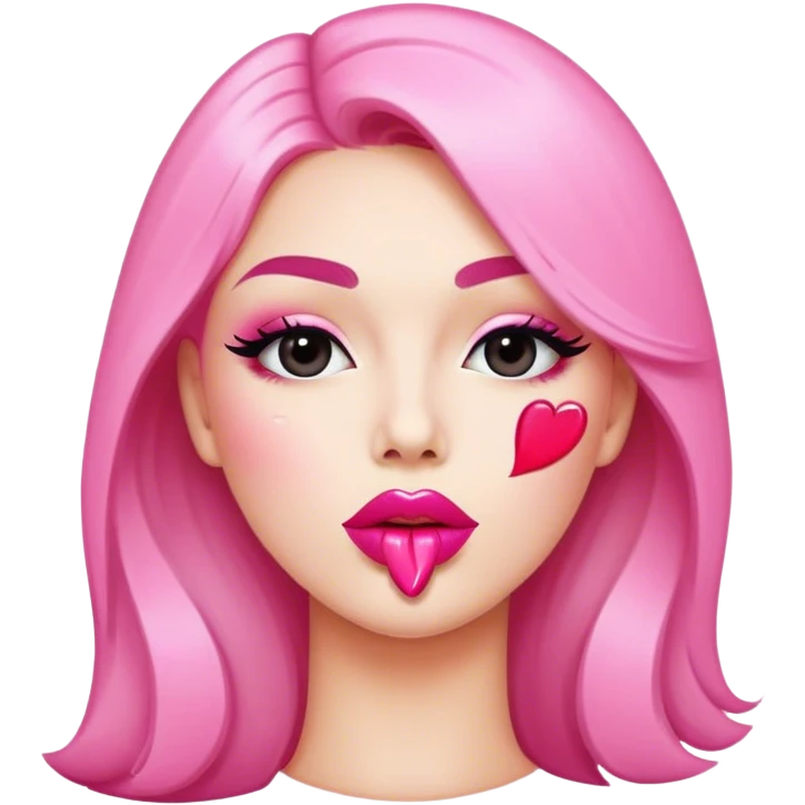 kiss pink emoji