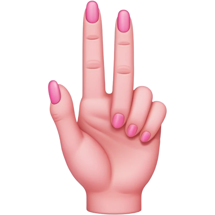 Pink middle finger emoji
