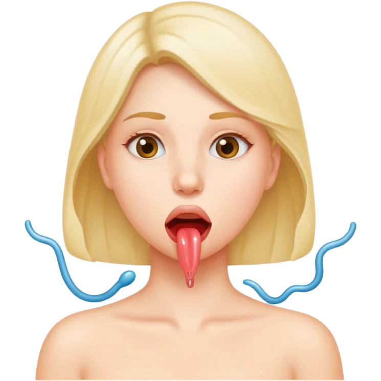 Девушка со спермой во рту emoji