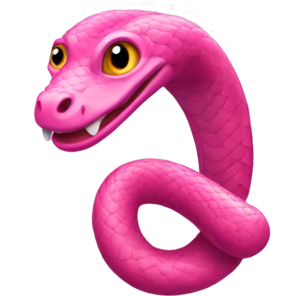 Sassy pink snake  emoji