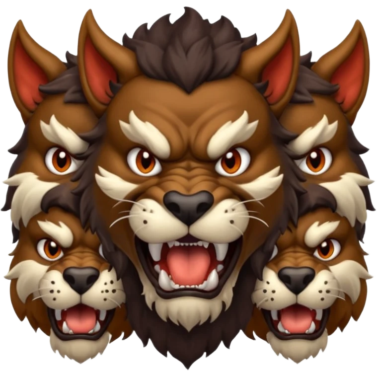 Cerberus three heads emoji