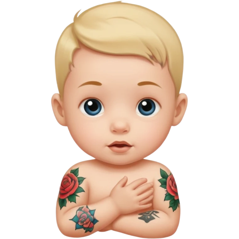baby with tattoo emoji
