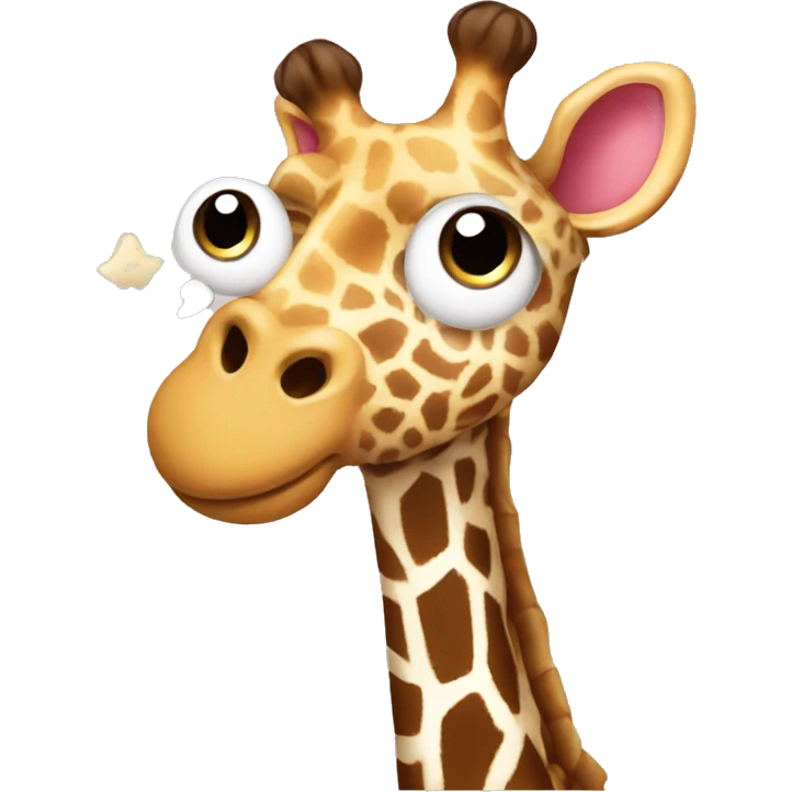 Giraffe with hello kitty emoji