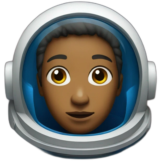 Space explorer with blue spacesuit emoji