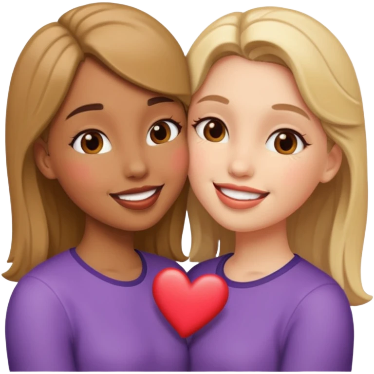 2 girls in bras kissing emoji