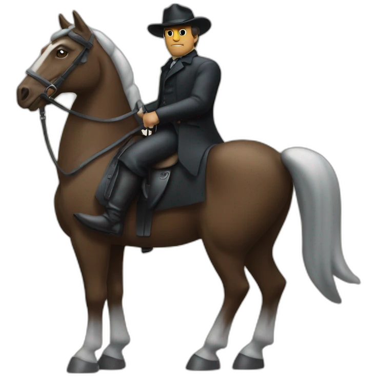 Freeze Corleone sur un cheval emoji