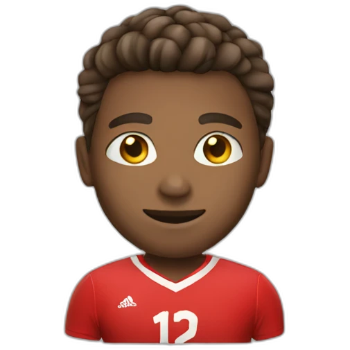soccer player in red form emoji