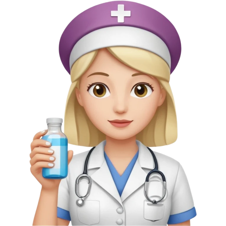 Nurse with pills emoji