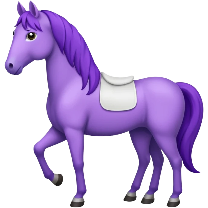Purple horse wearing white t-shirt

 emoji