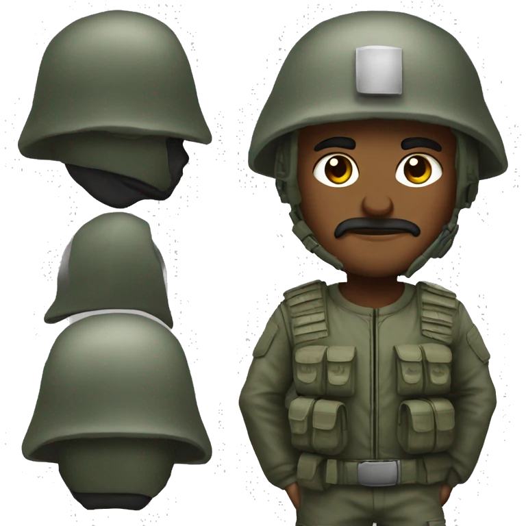 Diablo con casco militar emoji