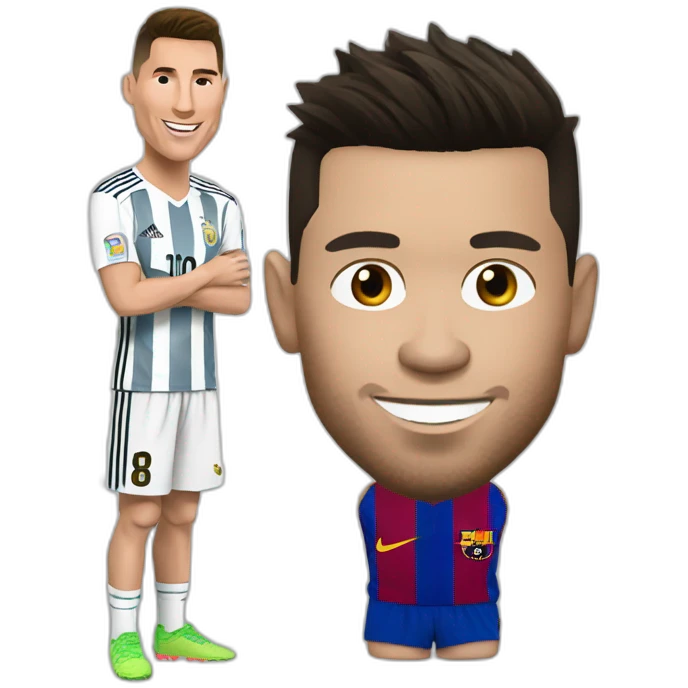 Ronaldo avec messi emoji