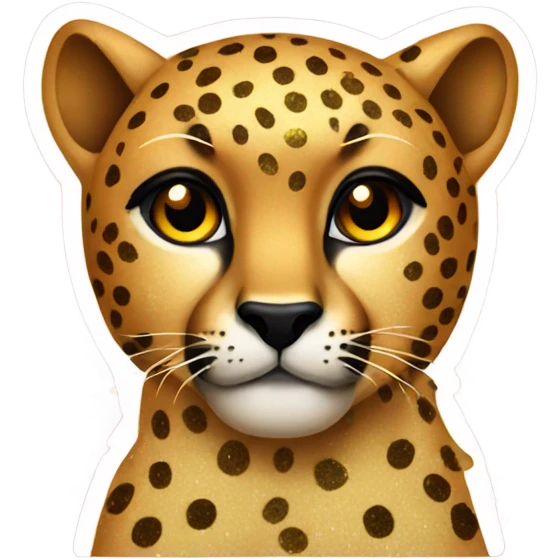 cheetah covered in glitter  emoji