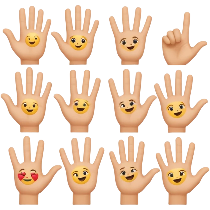 ASL Alphabet B emojis emoji