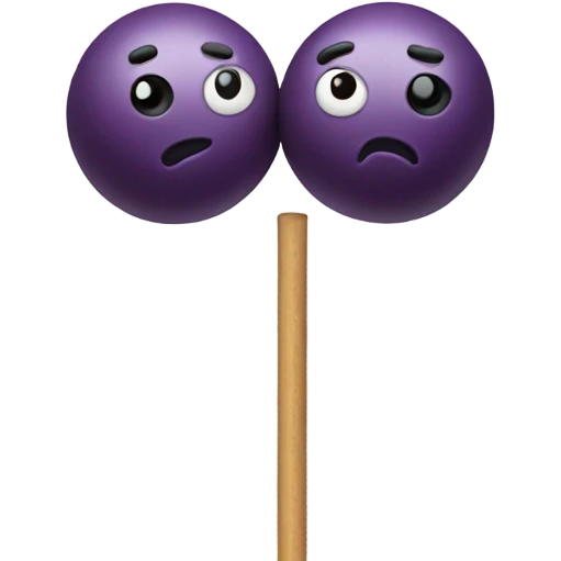 2 balls with long stick emoji