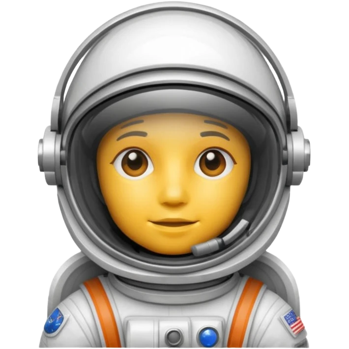 Astronaut helmet with White fiberglass material with subtle panel lines. emoji