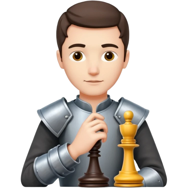 Chess Player holding a knight piece,Chess club. emoji