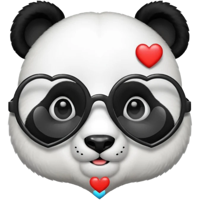 Panda with heart glasses emoji