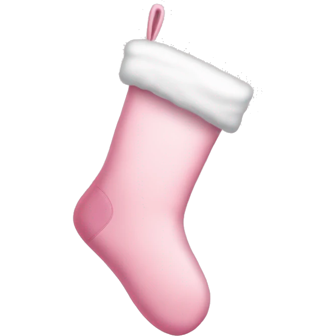 Three light pink Christmas stockings  emoji