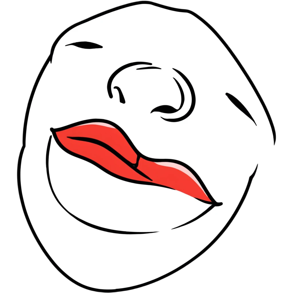 full glossy pouty baddie lips with lip liner emoji