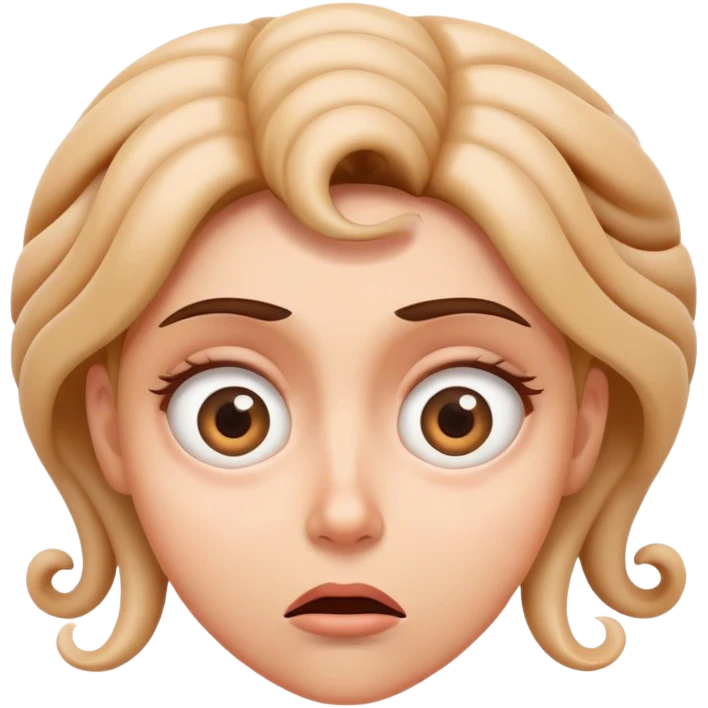 Woman looking perplexed with spiral eyes and dizzy expression emoji