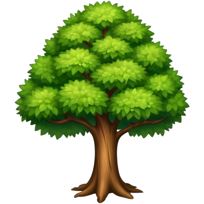 green tree with brown trunk emoji