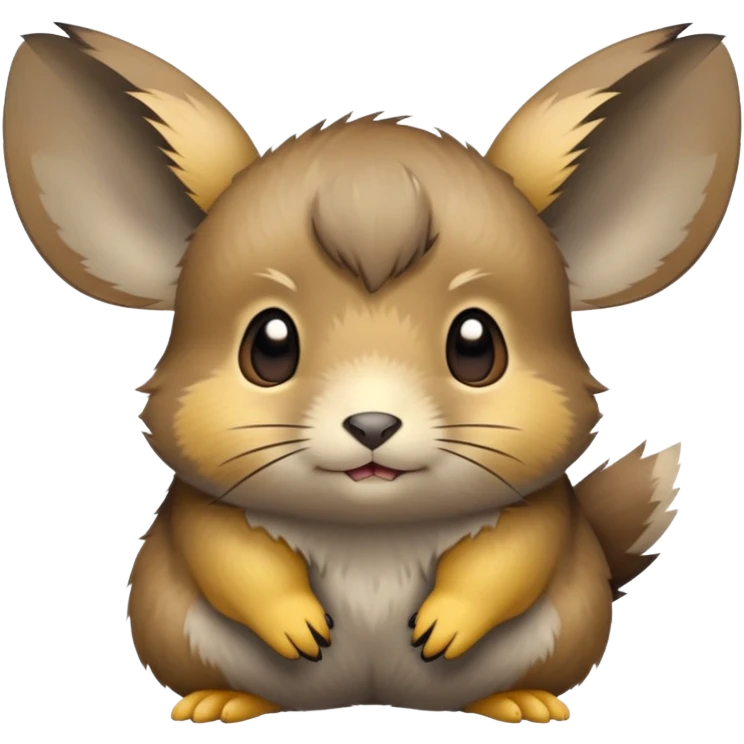 Pika animal with grayish brown fur no spots  emoji