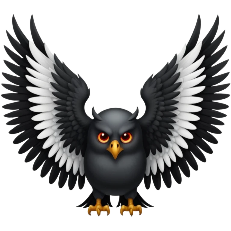 black and white wings demons not human emoji