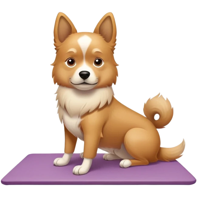 Dog doing Pilates  emoji