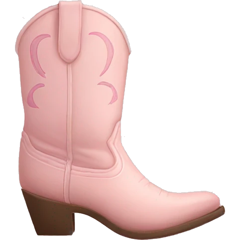 pastel pink cowgirl boots emoji