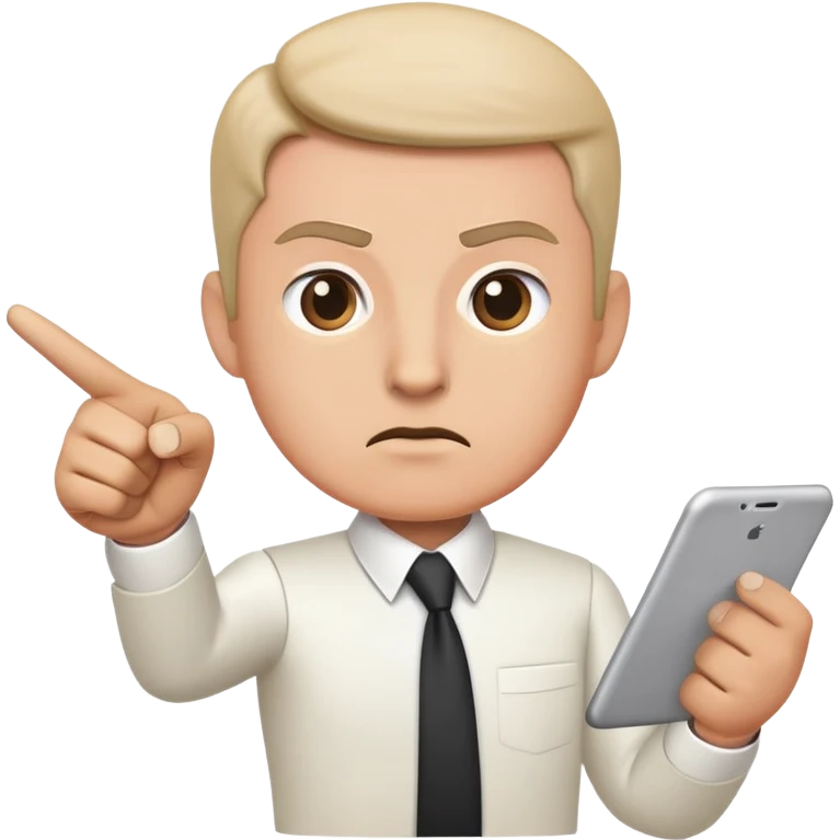 demanding boss pointing at design mockups emoji