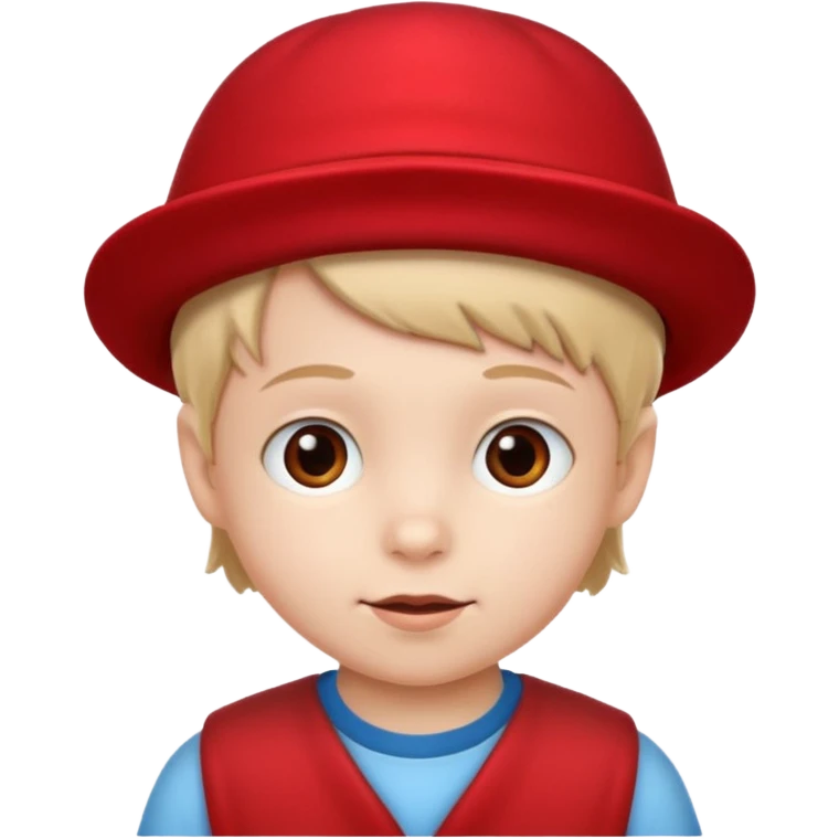 Little kid with a red hat emoji