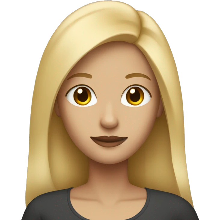 woman with middle long blonde hair  emoji
