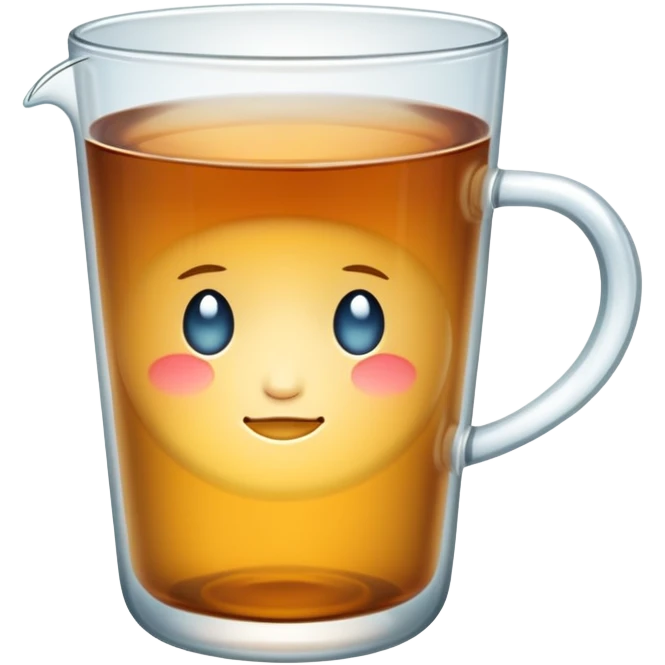 A glass of baba tea that is crying emoji