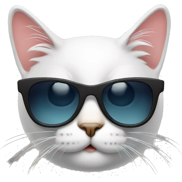 Cat with sunglasses emoji